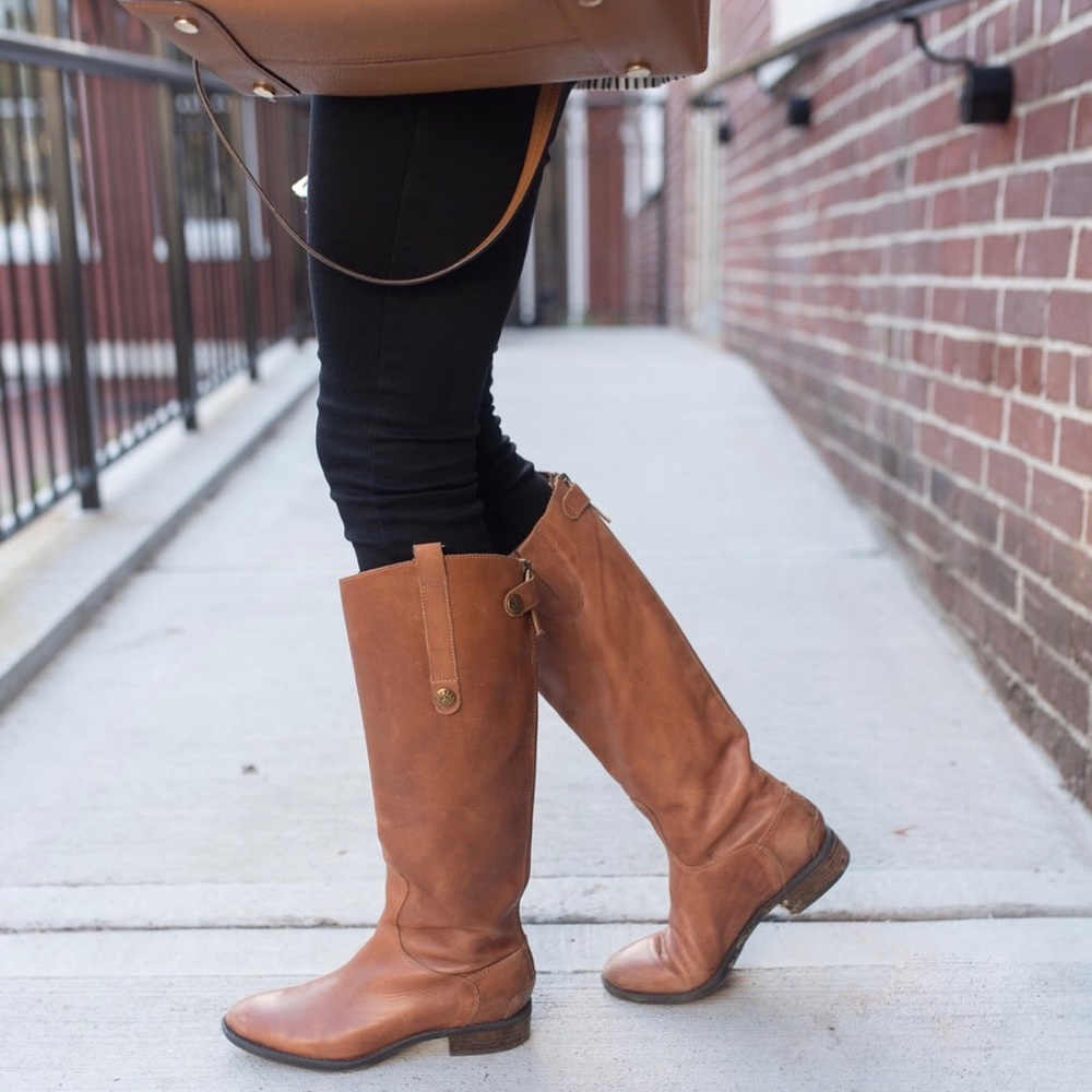 WIDE CALF Sam Edelman Penny Boots in Whiskey